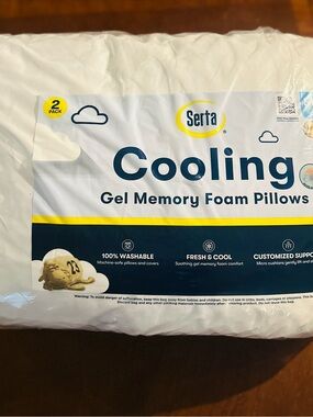 🍁Cooling Gel Memory Foam Pillows - White (2 Pack)